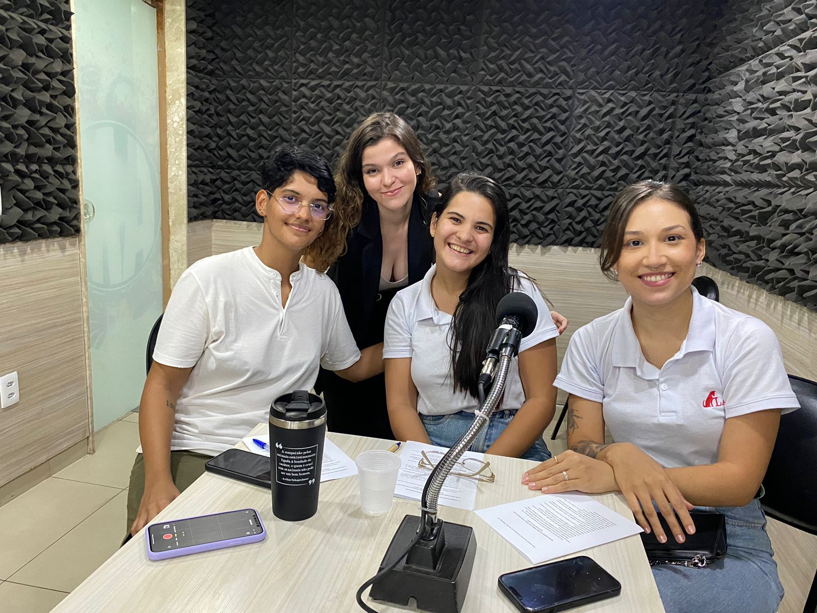 Letícia Diniz, Anna Maria, Taynara Graziela e Sara Santana em entrevista ao Polêmica 